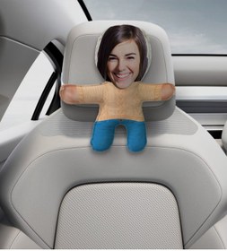 Resim Bk Gift Gift Kişiye Özel Eğlenceli Surat Araç Koltuk Bebek Yastığı-6 