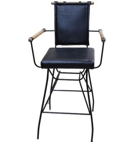 Resim Bengimobilya Sandalye Penyez Bar Yüksek Model Metal Çelik Siyah Fırın Siyah Bo Siyah 