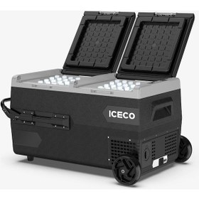 Resim Iceco K75d 12/24volt 75lt Akü/kablo/ Çift Bölme Kompresör Outdoor Oto Buzdolabı Akü Dahil Değildir 