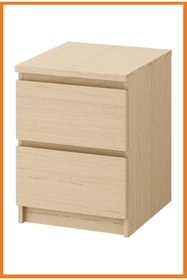 Resim Alony Home Malm Komodin 40 X 55 Cm Ağartılmış Meşe Kaplama 