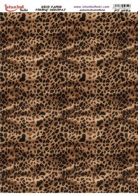 Resim Pirinç Dekopaj Kağıdı 30x42cm Pt-3682 Leopar Desen 