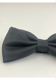 Resim Demfashion Siyah Desenli Erkek Saten Kumaş Papyon Siyah 