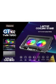 Resim Classone GT102 Gaming Laptop Soğutucu, 2200rpm , Rgb Işıklı , Led Display , Notebook Soğutucu Stand 