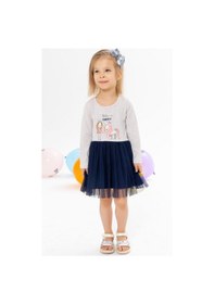 Resim Breeze Kız Çocuk Uzun Kollu Elbise Unicorn 1.5-5 Yaş, Bej Melanj-bej Melanj Bej Melanj 