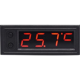 Resim Suntek Araba Saati Sıcaklık Voltaj Monitörü Panel Kırmızı 