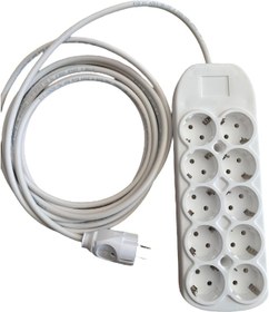 Resim 10'lu Topraklı 5 Metre Grup Priz 