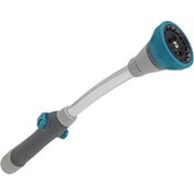Resim Jeehugo Metal Bahçe Sulama Torbası, 8 Ayarlı Sprey, Parmak Kontrol, Yüksek Basınçlı, Avrupa Standartı Mavi-gri 1 Set 