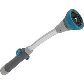 Resim Jeehugo Metal Bahçe Sulama Torbası, 8 Ayarlı Sprey, Parmak Kontrol, Yüksek Basınçlı, Avrupa Standartı Mavi-gri 1 Set 