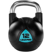 Resim LP8040 12 KG PU Müsabaka Siyah Kettlebell Livepro