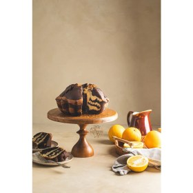Resim Justwood Justwood 2 Li 2 Katlı Kek Stantı ve 25/14 cm Mummy Pasta Sunumluk Seti 