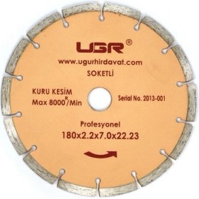 Resim UGR 180 x 2,2/1,6 x 22,23 Soketli Elmas Testere Ugr 