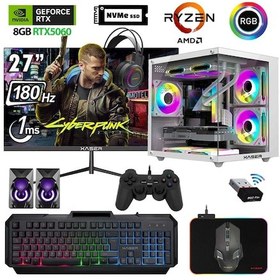 Resim Xaser Eco-X300 Ryzen 5 5600 32 GB 1 TBM.2 Nvme SSD 8 GB RTX5060 27" Free Dos Masaüstü Oyuncu Bilgisayarı 