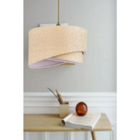 Resim Elips 2 Katlı Kumaş Pasta Avize Çocuk Odası Yatak Odası Salon Mutfak Hol 