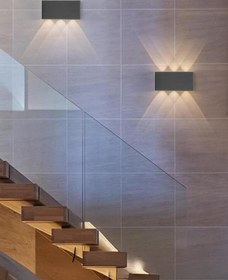 Resim Voxify Yeni Model Çift Yönlü Duvar Aplik Led Aydınlatma Armatür Dekoratif Bahçe Armatür 