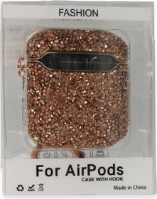 Resim Newface Apple, Uyumlu AirPods 2 2.nesil Mira Taşlı Kılıf - Rose Gold Diğer 