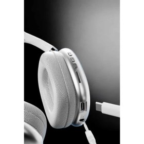 Resim Techno Stock P9 Air Max Kablosuz 5.0 Mikrofonlu Bluetooth Kulaklık Beyaz Yüksek Ses Kaliteli 