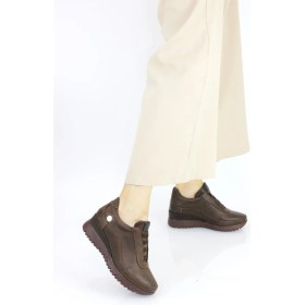 Resim Mammamia Kadın Deri Günlük Hafif Dolgu Taban Bağcıksız Spor Tarz Ayakkabı M24/KA6345 