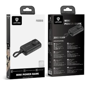 Resim Lenyes PX0001D Akıllı Saat Kablosuz Şarj Özellikli Taşınabilir Type-C Kablolu Powerbank 2000mAh 2W Siyah 