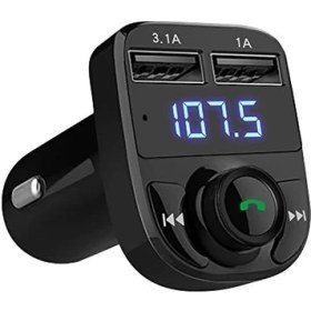 Resim Storemax Lıhan X8 Bluetooth Araç Kiti | Fm Transmitter & Çift USB Şarj Cihazı | Kablosuz Müzik 
