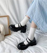 Resim yesmoda Siyah Oxford Harajuku Tarz Lolita Ayakkabı 