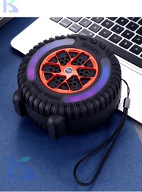 Resim KALİTESENİNLE JANT Lastik Şekilli Hoparlör Stereo Subwoofer BT Hoparlör TF/BT/USB Kaliteli Büyük Güçlü Hoparlör 