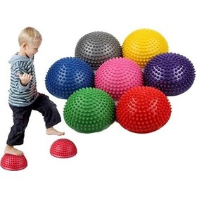 Resim Duyu Denge Nehir Taşlarıdikenli Duyusal Denge Yarım Top6 Lı Set 