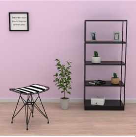 Resim Knsz kafes tel sandalyesi taburesi 1 li mutlu syhtuan ofis cafe bahçe mutfak 