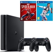 Resim Sony PS4 Slim 500 GB Oyun Konsolu + PS4 Spider-Man + PS4 Fifa 19 Türkçe + 2. Kol 