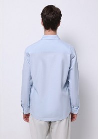 Resim Colin's Colins Regular Fit Shirt Neck Düz Erkek Mavi Uzun Kol Gömlek Cl1074489 Q1.v1 Lbl Açık Mavi 