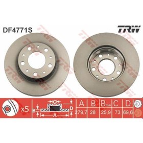 Resim Trw DF4771S FREN DİSKİ ÖN 14Q DUCATO III 06- / BOXER III 06- / JU 