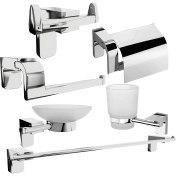 Resim Fndhome Paslanmaz Lux 6 Lı Banyo Seti ve Aksesuarı 