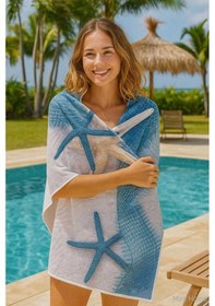 Resim Seadream Tropikal Desenli Plaj Havlusu 70x140 Cm Starfish Çok Renkli 
