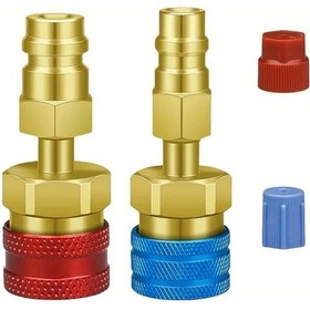 Resim Dashanshop R1234yf Adaptör Seti Golden R134a Dönüşüm Bağlantıları Araç Ac Şarj Ekipmanları 