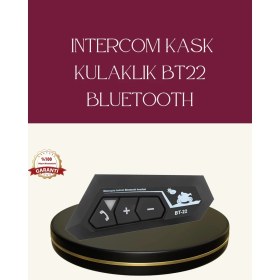Resim Mey Ithalat® Motosiklet Sürüşleri Için BT22 Kask Bluetooth Kulaklık Mikrofonlu 