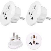 Resim Hepta Collection GüncelÇarşı 2 ADET Evrensel Uluslararası Priz Fiş Adaptör Çevirici 16A 250V Seyahat fişi Dönüştürücü 