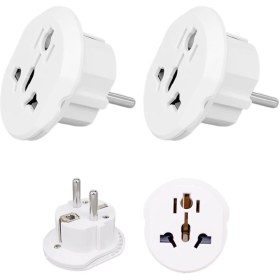 Resim Hepta Collection GüncelÇarşı 2 ADET Evrensel Uluslararası Priz Fiş Adaptör Çevirici 16A 250V Seyahat fişi Dönüştürücü 