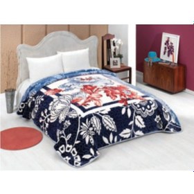 Resim Mink Solana Lüks Vizon Battal Boy Battaniye 986 Mavi 220X240 