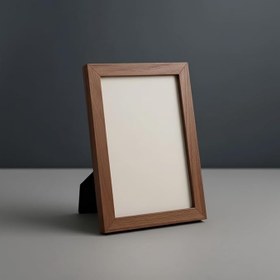 Resim Fark Tanıtım Premium Masif Çam Çerçeve - 3mm MDF Arkalık - 500 Mikron Kırılmaz Şeffaf PVC Ön Koruma - Şık ve Dayanıklı Duvar Ahşap Çerçevesi (Ceviz, Masaüstü 13cm x 18cm) 