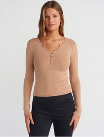 Resim Dilvin 31158 Yıkama Efektli Top Bej 