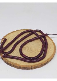 Resim Bileklik Boy Yarım Dizi Ud Ağacı Ahşap Rondela Kesim 7.5 2.5mm 51372 18cm Uzunluğundadır Çok Renkli 