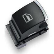 Resim Vw Caddy 2004-2010 Sağ Ön Yolcu Kapı Cam Açma Düğmesi Krom 5K0959855 