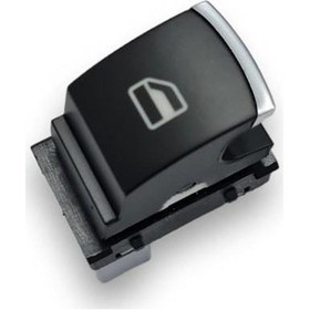 Resim Vw Caddy 2004-2010 Sağ Ön Yolcu Kapı Cam Açma Düğmesi Krom 5K0959855 