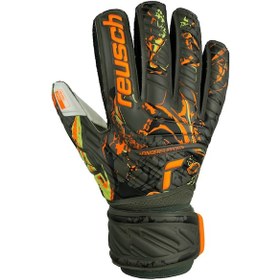 Resim Reusch Attrakt Grip Finger Support Kaleci Eldiveni Siyah 