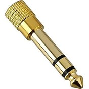 Resim Hadron Kulaklık Ve Mikrofon İçin 3,5Mm To 6,3 Mm Dönüştürücü Metal Stereo Jak 