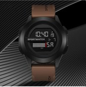 Resim Gaojunshop01 Kahverengi Digital Spor Saati Kronograf Tarih Hafta Gece Işığı Dayanıklı Kamp Fitness Diğer 