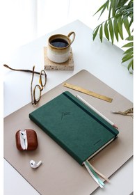 Resim A5 Bullet Journal Noktalı Defter 140 Gr. 80 Yaprak Forest Koyu Yeşil 