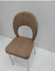 Resim Sandalye Ay Metal Çelik Nikelaj İskelet1Adet Ortopedik Babyface kumaş 4 adet El Yapım 