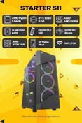 Resim Game Garaj Starter S11 AMD Ryzen 5 5600 16GB RAM 500GB SSD RTX5060 FreeDOS Oyuncu Tavsiye Sistem 