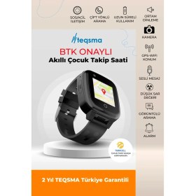 Resim Teqsma S25 Uz Akıllı Çocuk Saati- Sos, Gps Takibi, Görüntülü Görüşme, Btk Onaylı, Su Geçirmez 24 Ay Garantili 