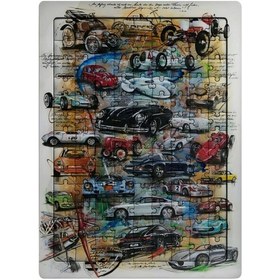 Resim Ghostbastır Design Yarış Arabaları 99 Parça Ayaklı Puzzle Dekoratif Çocuk Yapbozu 021 